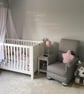 Blue Birds Armchair & Footstool Handmade Accent Chair Nursery Fireside Small - Image 10