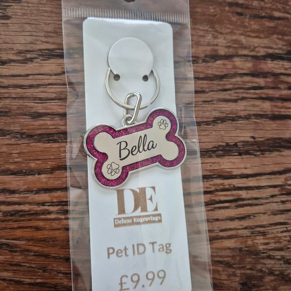 Engraved Dog Collar Name Tag