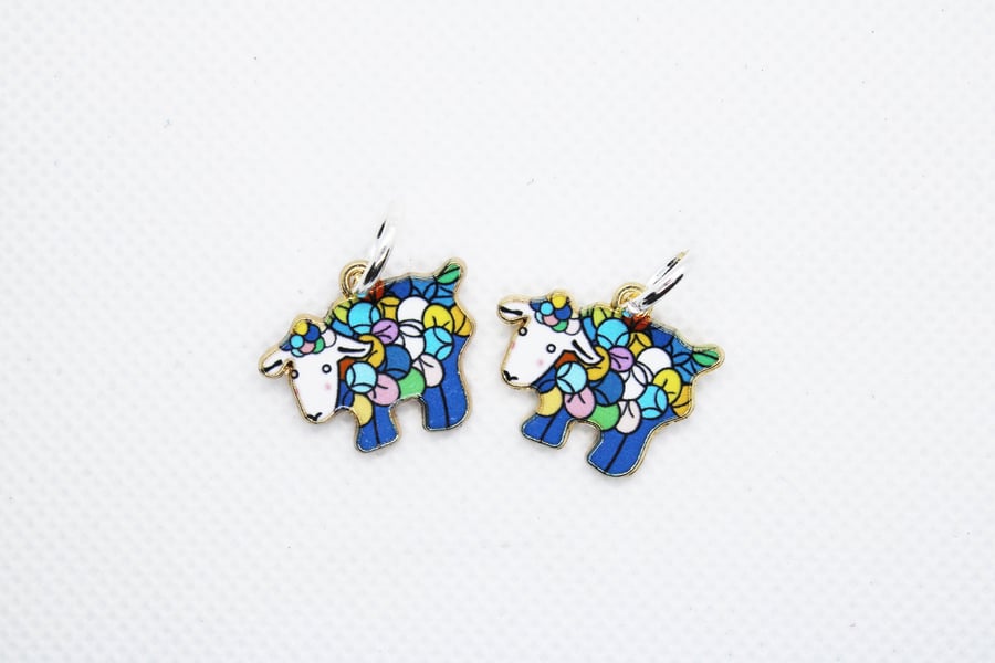 Enamel Sheep Stitch Marker for Knitting