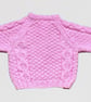 PInk Cable Toddlers Cardigan, Hand Knitted To Fit  Age 18 months to 2 years - Image 7