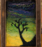 Framed Felted Landscape Art - Handcrafted Wool Fibre Painting