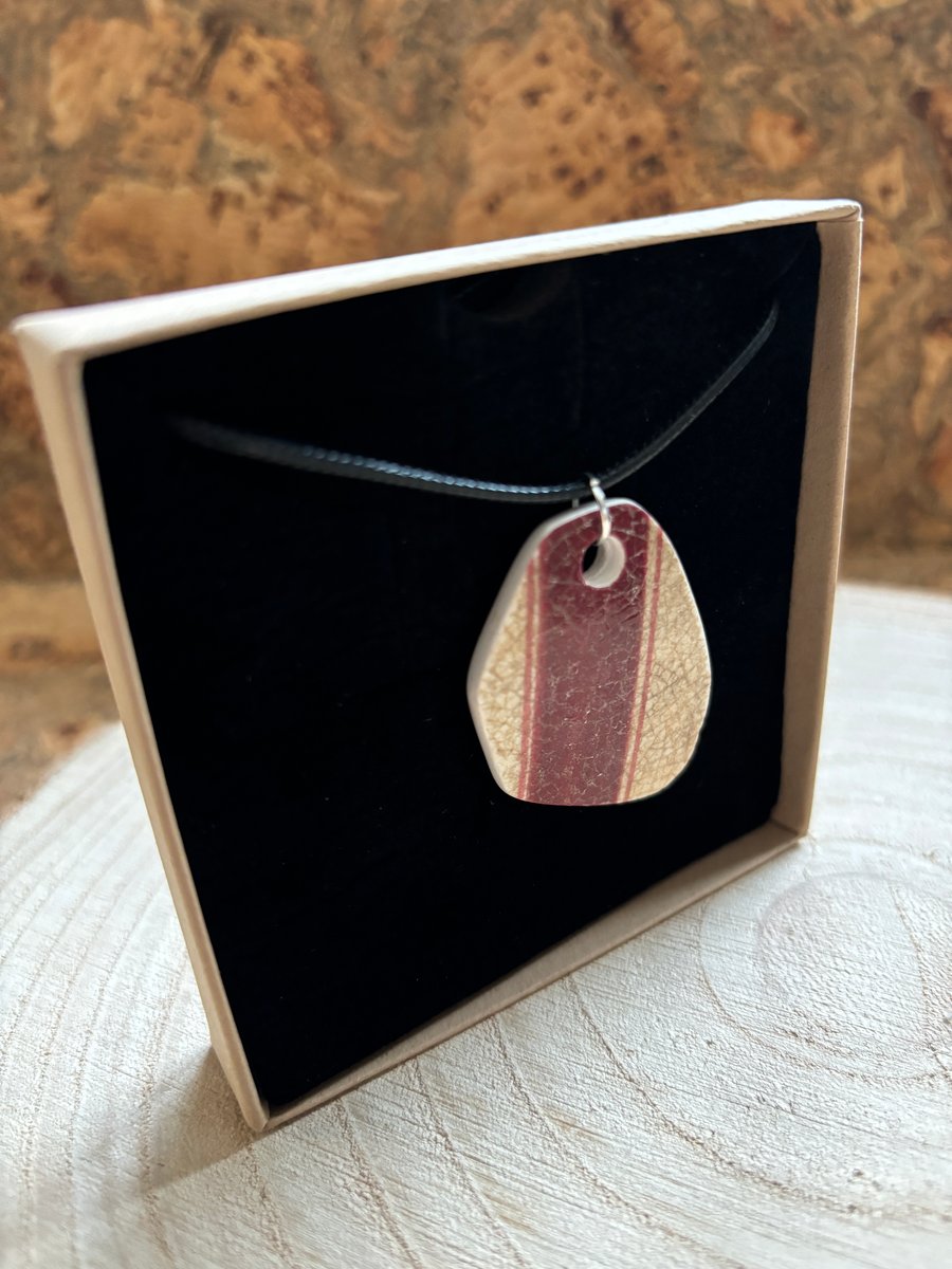 Handmade Ceramic Pendant One of a Kind Unique or Hanging Decoration