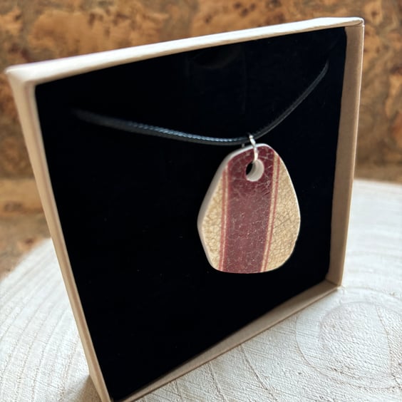 Handmade Ceramic Pendant One of a Kind Unique or Hanging Decoration