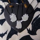 Ghost Cat Glow In The Dark Necklace