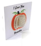 Pumpkin Card Gift - Handmade Book Page Pumpkin Card - Image 2