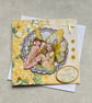 Mother & Daughter Fairies Mother's Day Card. Yellow