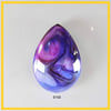 Small Teardrop Purple Cabochon, hand made, Unique, Resin Jewelry - S153