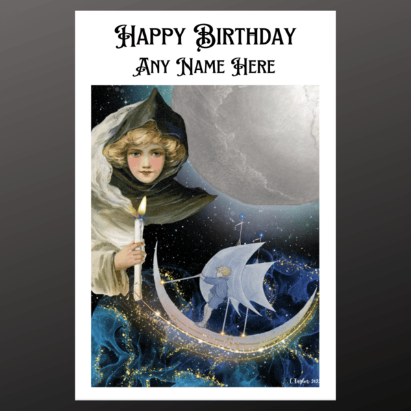 Birthday Card Guide Me Through Dreamland Personalised Seeded Option Goddess