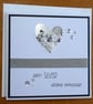 Embellished Heart Silver Wedding Anniversary Card - 25th Anniversary - Image 6
