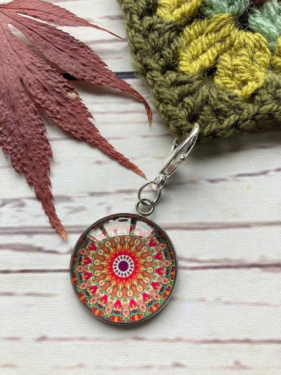Stitch markers for crochet & knitting Autumnal mandala
