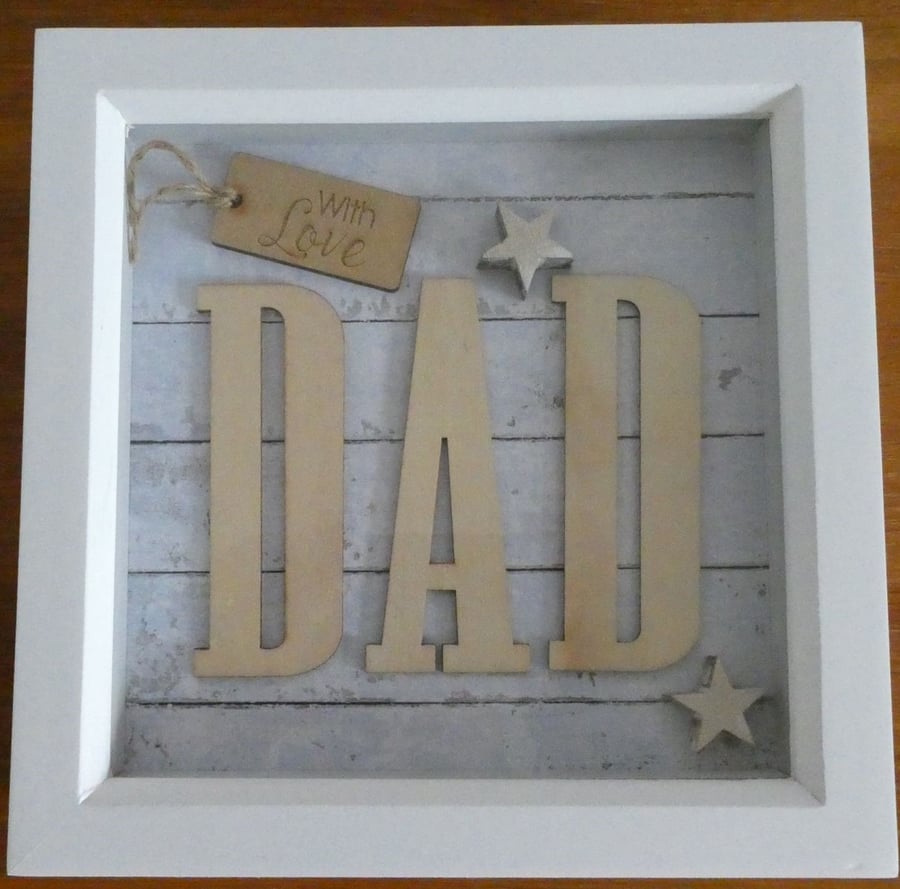 Sale - With Love Dad Box Frame