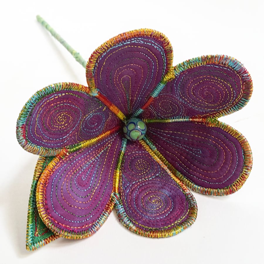 Textile Art Flower