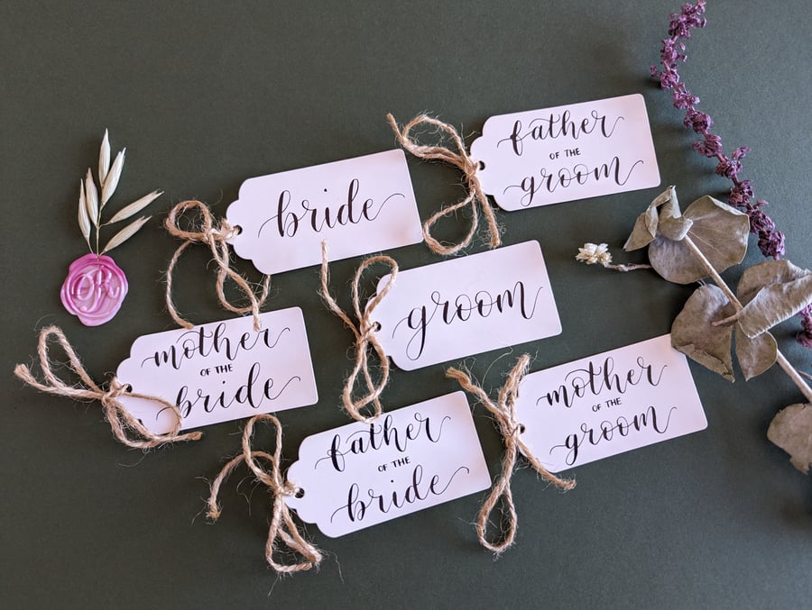 Handwritten Calligraphy Place Cards for Weddings or Other Special Occasions 