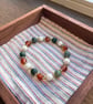 White Chalcedony, Red Agate & Moss Agate Bracelet - Image 3