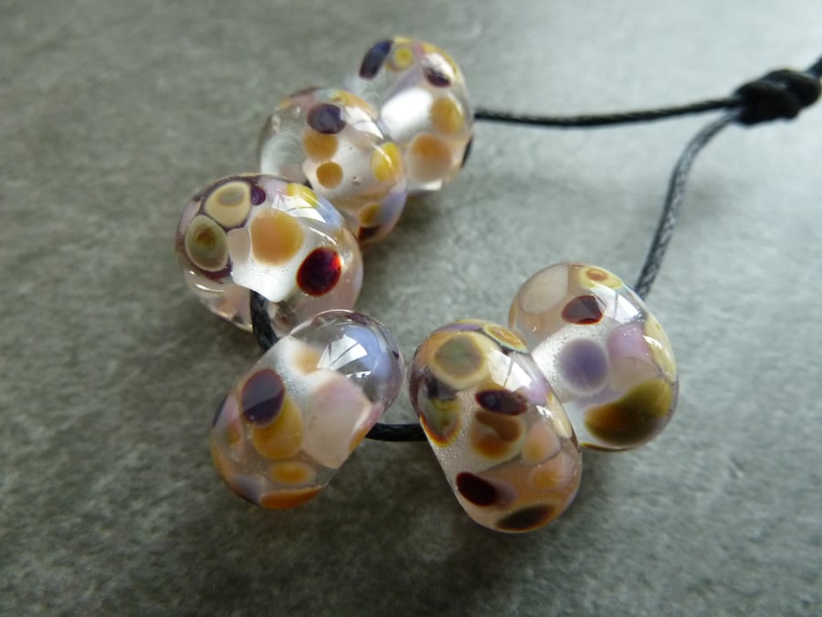 lampwork glass beads, frit set