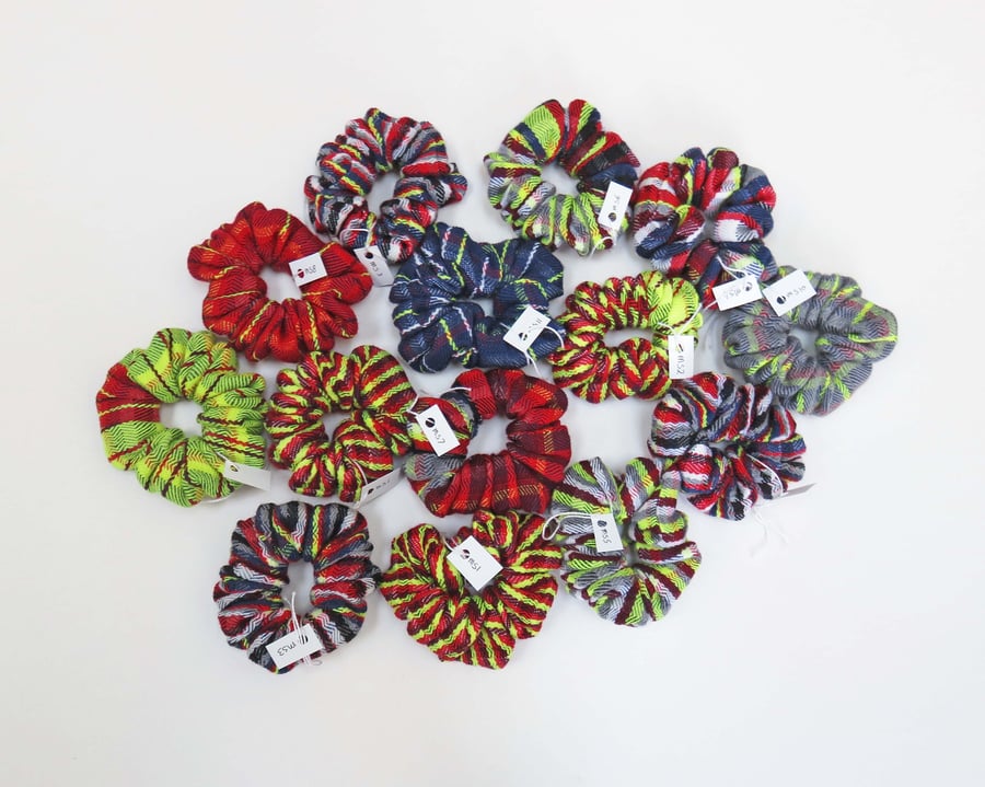 Striped handmade scrunchies