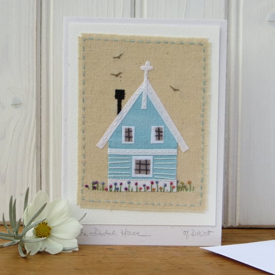 Little Dutch House, a pretty hand-stitched miniature on card for any occasion