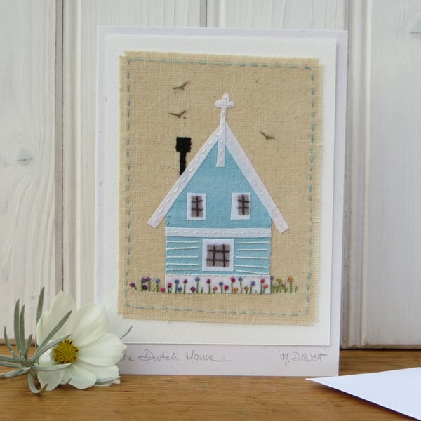 Little Dutch House, a pretty hand-stitched miniature on card for any occasion