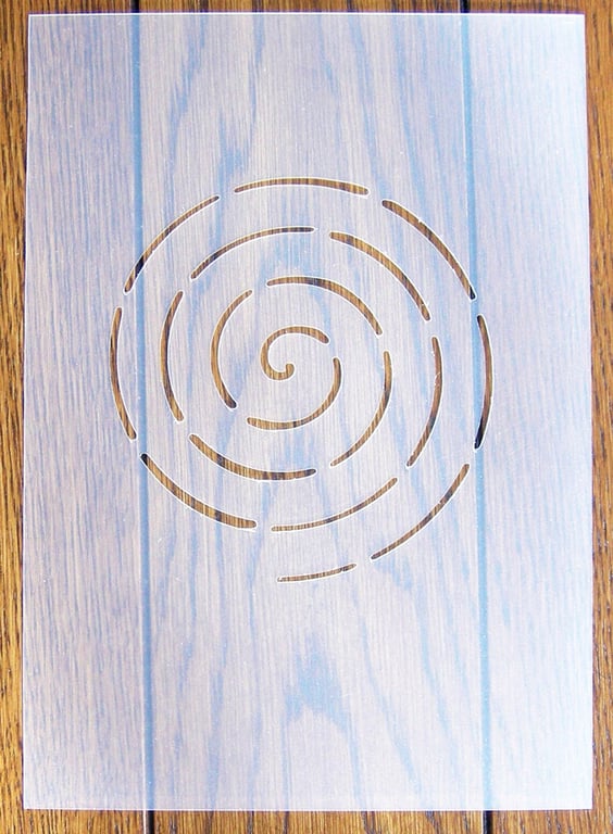 Spiral Quilting Stencil A5 Mask Reusable PP Sheet for Arts & Crafts, DIY