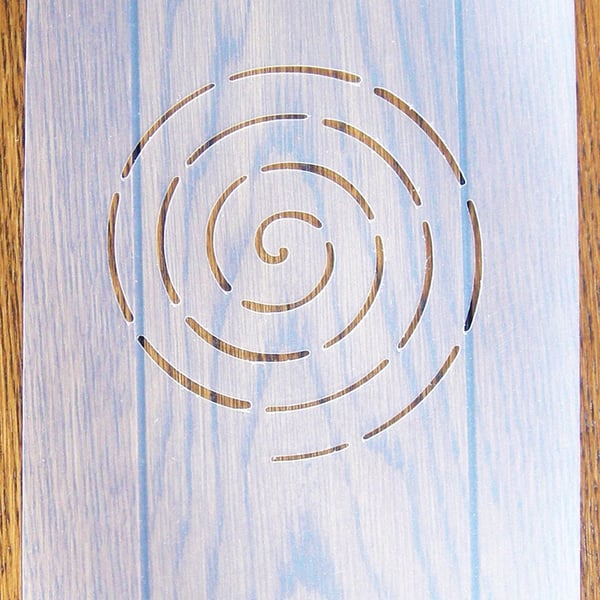 Spiral Quilting Stencil A5 Mask Reusable PP Sheet for Arts & Crafts, DIY