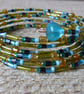 Blue Memory Wire Bracelet - Image 1