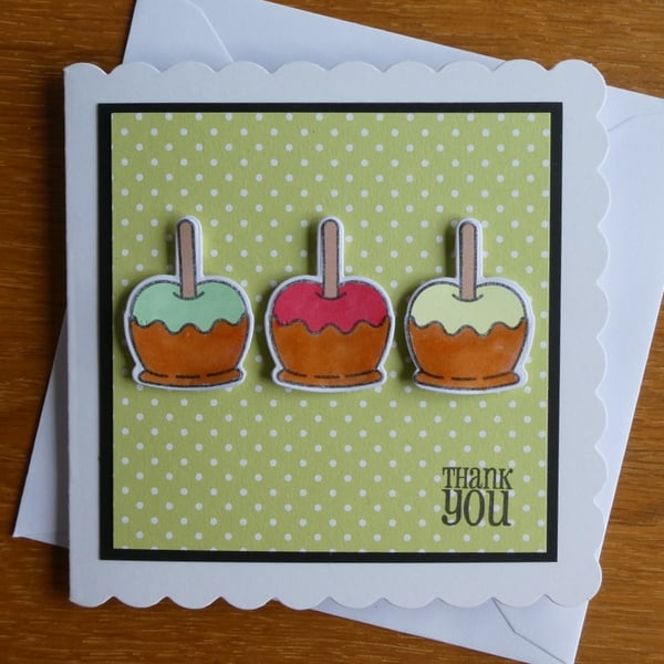 Toffee Apple Thank You Card