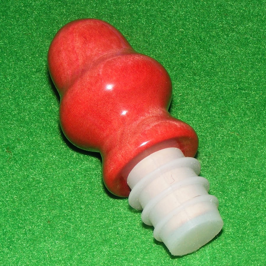 Pink Ivory (Wood) Bottle Stopper with Silicone Rubber Seal (H024)