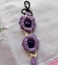 Handmade Macramé Fidget Flower Bag Charm Keyring - Image 2