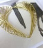 SALE Embroidered Gold Heart Wedding Card, Hand Stitched Anniversary Card - Image 3