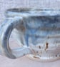 Hot chocolate soup mug bowl wheelthrown stoneware pottery ceramic hand thrown  - Image 2