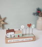 Little Wooden Houses with Festive Garden 'All is Calm All is Bright' - Image 1
