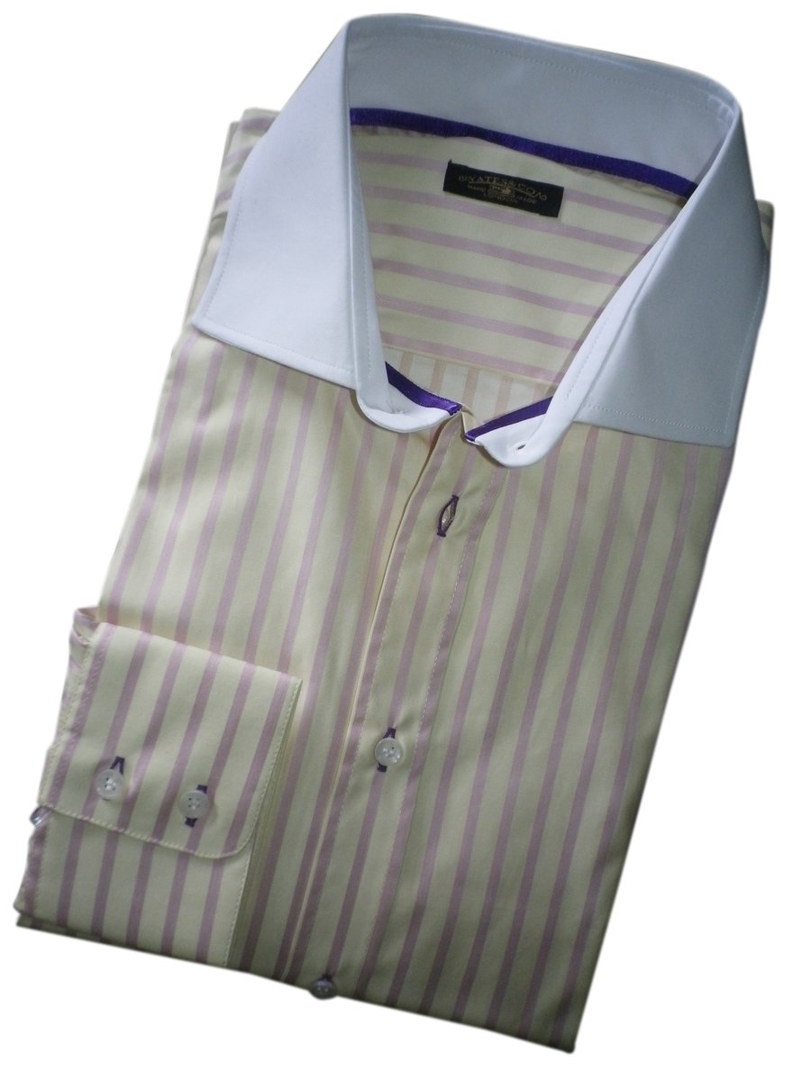 Contrast white collar,tan stripe stripe size 16" or 16.5", free shipping