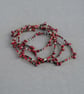 Long Red Necklace - Scarlet Spiky Beaded Necklaces - No Clasp Jewellery - Image 1