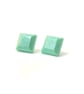 Turquoise square stud earrings for women. Pastel ear studs. - Image 6