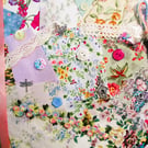 Mini Cottage garden slow stitching or junk journal kit for a beginner