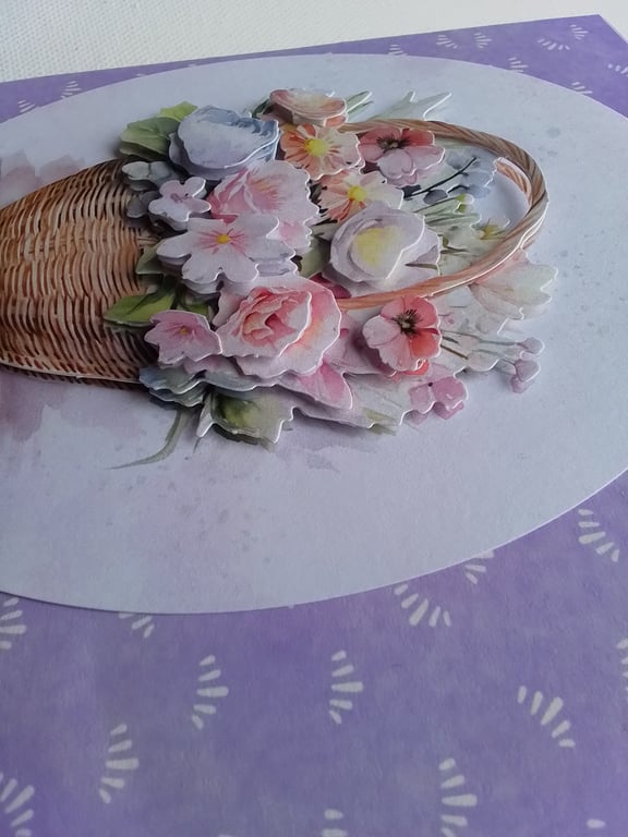 Handmade card. Birthday card.  Mothers day card. Ref 385