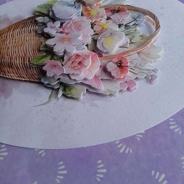 Handmade card. Birthday card.  Mothers day card. Ref 385