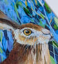 Hare Art Print -  Meadow Hare mounted art - Image 6