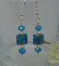 Turquoise Millefiori Earrings - Image 3