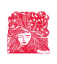 Mindfulness Moments - Small Lino Print in Red - Image 1