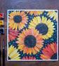 Sunflowers on an autumn evening original artwork 