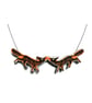 Wonderfully Whimsical woodland Pair Foxes short Necklace by EllyMental Jewellery - Image 1