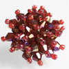 Beautiful Red Crystal Bead Brooch 