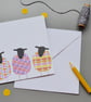 Three Patterned Sheep Blank or Birthday Card - Image 2