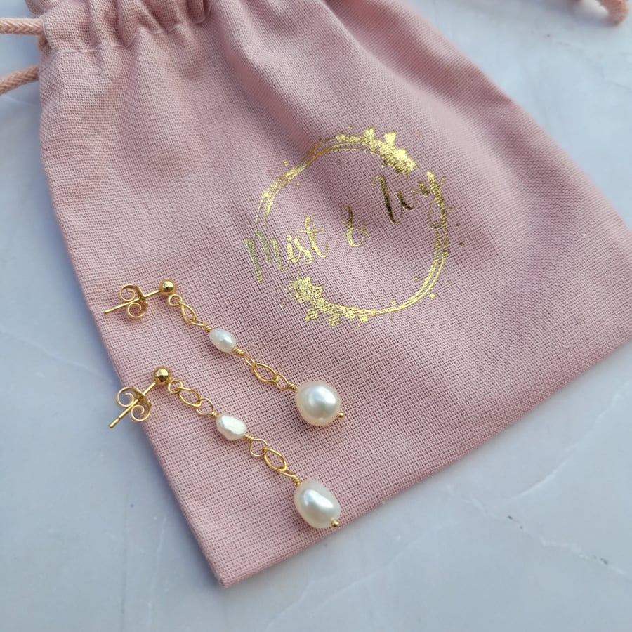 Pearl Earrings 14kt Gold Filled