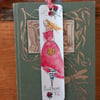  Blackberry pie' Hand drawn and painted bookmark with silk ribbon '