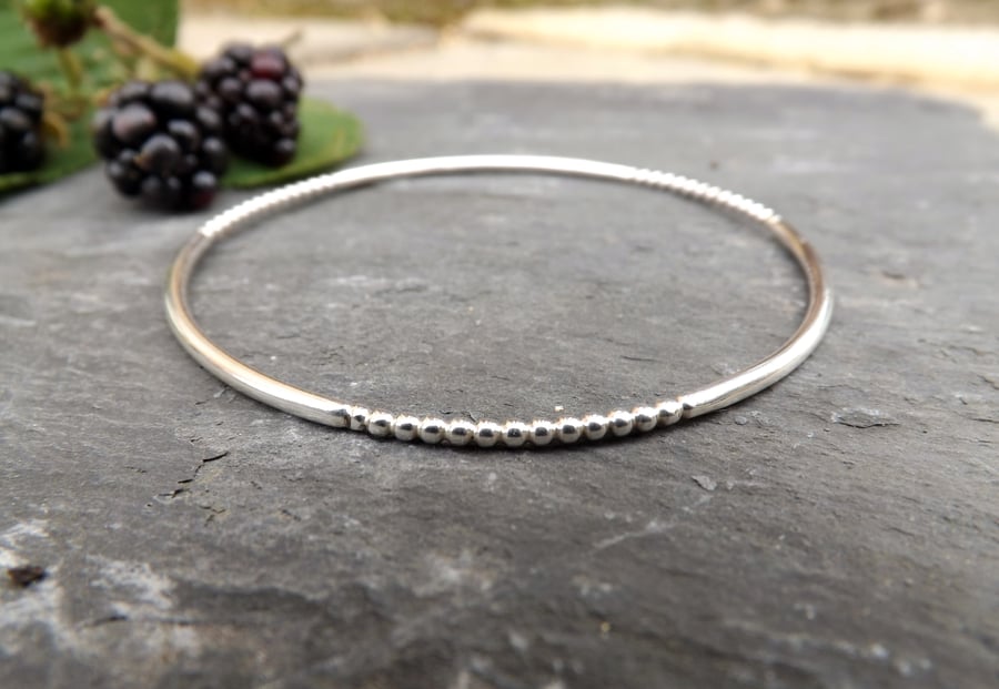 Silver Berry Bangle