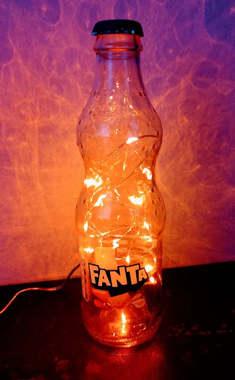 Fanta Orange Glass Bottle Lamp