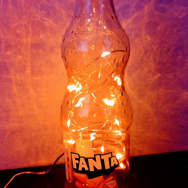 Fanta Orange Glass Bottle Lamp