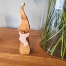 Handmade Short Beard Wooden Gnome